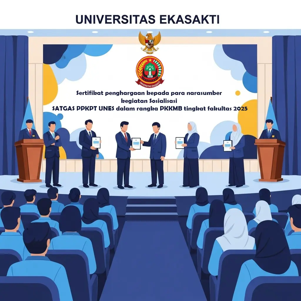 Pengumuman Daftar Penerima Sertifikat Sosialisasi SATGAS PPKPT pada Kegiatan PKKMB di Tingkat Fakultas Universitas Ekasakti 2025